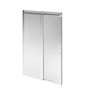 Душевая дверь Kerama Marazzi Cristallo CT.140.1/2.SD.BN 140 см с функцией soft close стекло прозрачное профиль никель брашированный