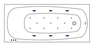 Гидромассажная ванна Whitecross Layla 0102.180080.100.RELAX.BR 180x80см Relax бронза