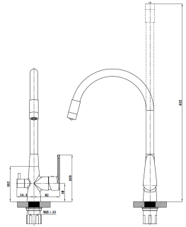 Смеситель для кухни ESKO Coral CL 03 W белый