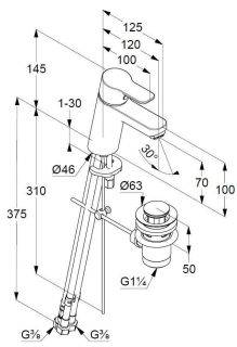 Душевой комплект Kludi Pure&Easy 3в1 378450565 хром