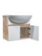 Тумба Runo Лада 60 подвесная крафтовый дуб под умывальник Уют 60 (00-00001371)