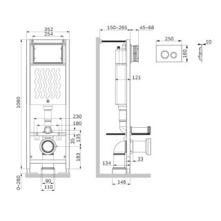 Инсталляция для подвесного унитаза Am.Pm ErgoFit I0I012711.0138 черный