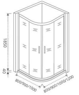 Душевой уголок Good Door Jazze R-90-G-BR