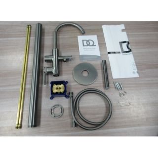 Смеситель для ванны напольный с душем DQ Bonn графит (DA1706006)