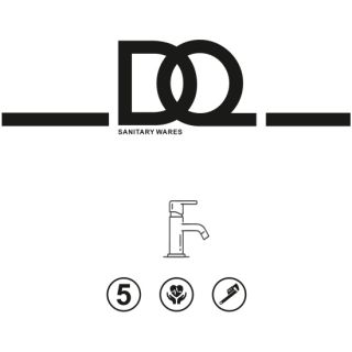 Смеситель для раковины DQ высокий Dortmund мат.золото (DA1712007)