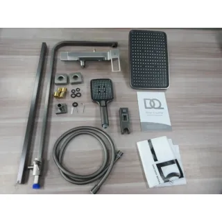 Душевая система DQ Dortmund DA1713706 320x210 мм, со смесителем, графит