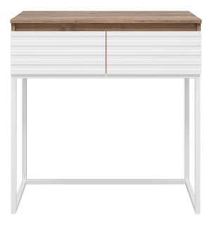 Консоль под раковину на металлокаркасе Brevita Dakota DAK-019080-19-012Я 80см дуб Галифакс олово/белый