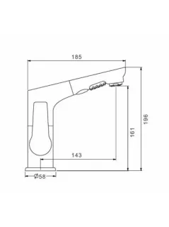 Смеситель для раковины с выдвижным изливом Gappo G1299 хром