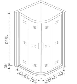 Душевой уголок Good Door Latte R-100-C-WE стекло прозрачное