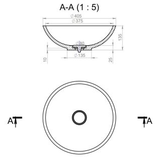 Раковина Holbi Demeter 40см белый/цветной матовый 1.02.016.11.2