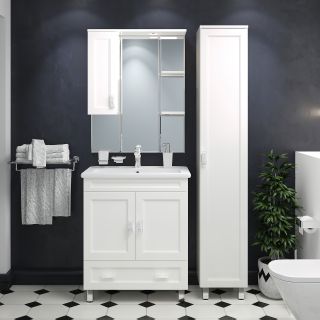 Напольная тумба под раковину Misty Дива 75см белый