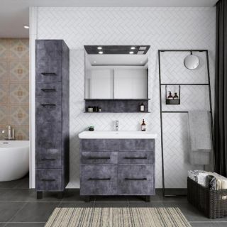 Тумба под раковину Бриклаер Чили 4627125415241 90 см цемент