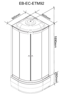 Душевая кабина Parly EFM921 90x90см белый