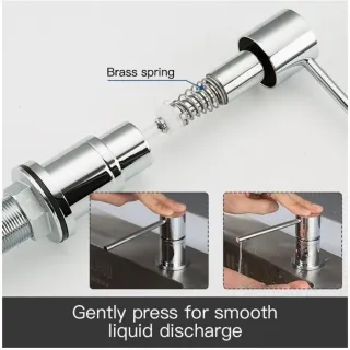 Дозатор для кухонной мойки Gappo G402-3 300 мл золотой сатин