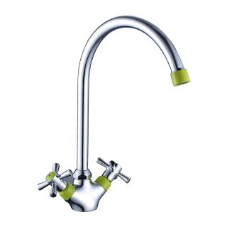 Смеситель для кухни Decoroom хром/зелёный DR51028-Green