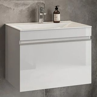 Тумба под раковину подвесная Velvex Pulsus tp.PUL.PUL.70.1Y белый глянец, 70 см