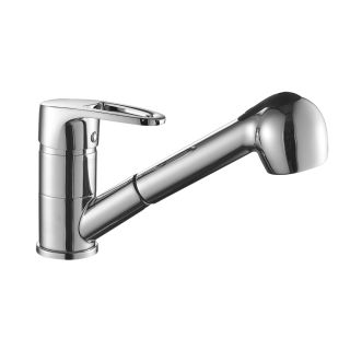 Смеситель для кухни Decoroom с выдвижным изливом хром DR70023