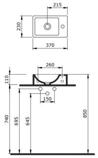 Раковина Berges Small 182009 37см белый