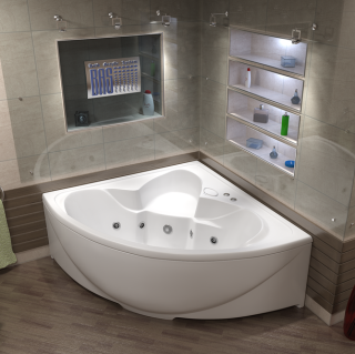 Акриловая ванна Bas Дрова 160x160 см без гидромассажа