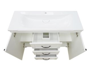 Напольная тумба под раковину Misty Дуэт 120см белый