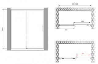 Душевая дверь ABBER Komfort AG93130 130см хром