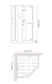 Душевая кабина Orans Diamond 89106W0	130x130