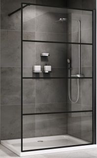 Душевая перегородка ABBER Immer Offen AG65100B 100см чёрный