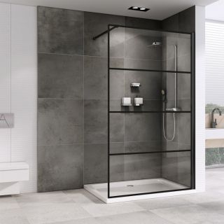 Душевая перегородка ABBER Immer Offen AG65100B 100см чёрный