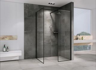 Душевая перегородка ABBER Immer Offen AG67129B 120см чёрный