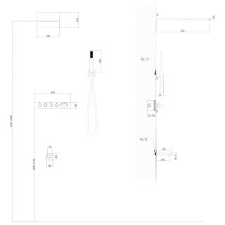 Душевая система ABBER Rund AF8753NG с термостатом никель