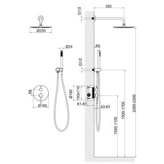 Душевой комплект Timo Saona SX-2369/16SM белый матовый