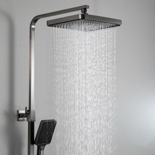 Душевая стойка Frap F2490-9 Оружейная сталь