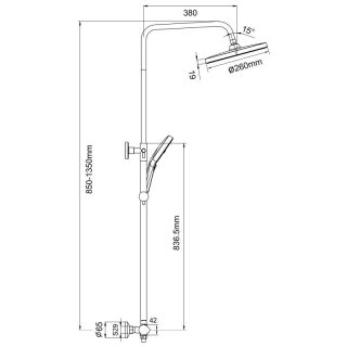 Душевая стойка Gappo G2403-48 белый/хром