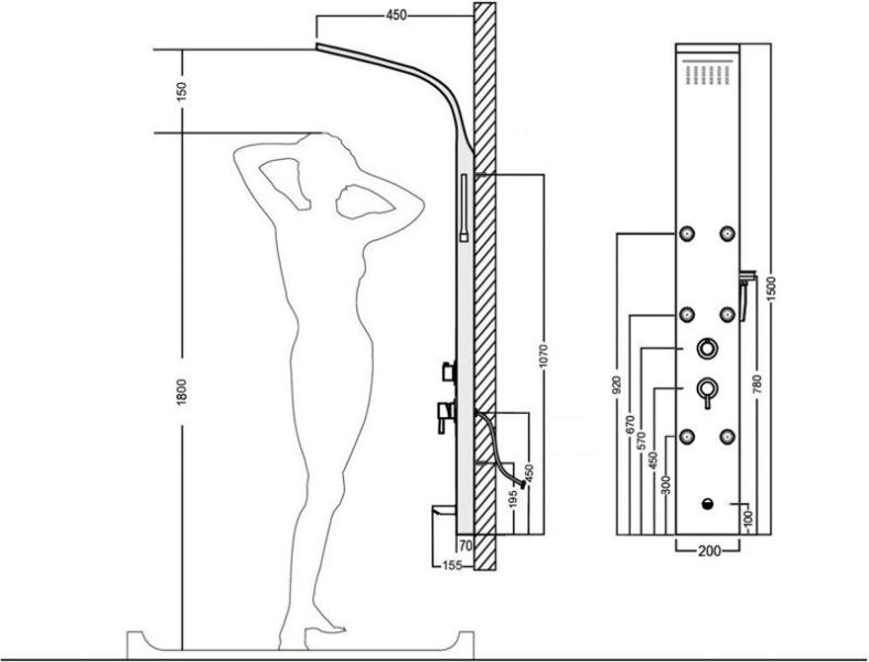 Душевая панель Aquanet Galaxy Shine AP40-01
