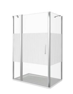 Боковая часть Good Door PANDORA SP-90-T-CH стекло прозрачное с рисунком Тростник