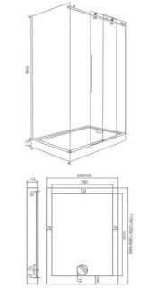 Боковая часть Good Door Puerta  SP-100 -C-CH стекло прозрачное