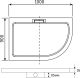 Душевой поддон асимметричный RGW GWS-41L