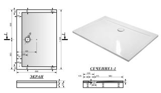 Душевой поддон Эстет Каппа ФР-00000762 120x80см белый