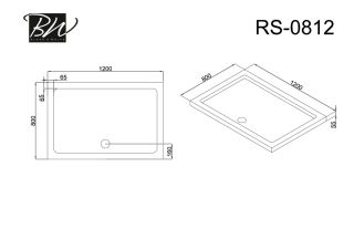 Поддон для душа Black & White Stellar Wind Slim Line 0812000