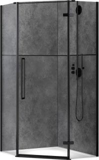 Душевой уголок ABBER Ewiges Wasser 80x80см чёрный AG05080B