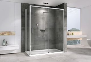 Душевой уголок ABBER Komfort AG93130-S102 130x100см хром