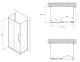 Душевой уголок ABBER Schwarzer Diamant AG30100BMH-S80BM-S80BM 100x80см чёрный