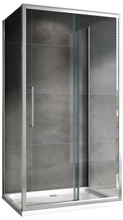 Душевой уголок ABBER Schwarzer Diamant AG30100H-S75-S75 100x75см хром