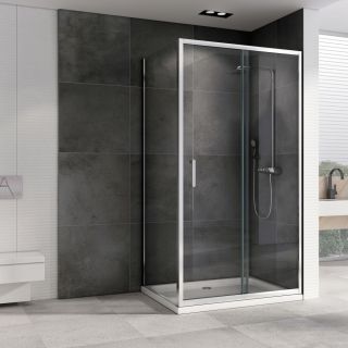 Душевой уголок ABBER Schwarzer Diamant AG301305-S605 130x60см хром