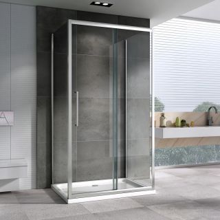 Душевой уголок ABBER Schwarzer Diamant AG30140H-S60-S60 140x60см хром