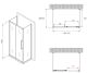 Душевой уголок ABBER Schwarzer Diamant AG30140H-S60-S60 140x60см хром