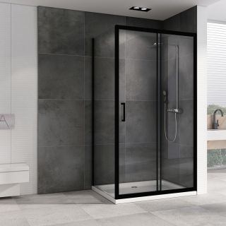 Душевой уголок ABBER Schwarzer Diamant AG30160B-S75B 160x75см чёрный