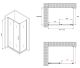 Душевой уголок ABBER Schwarzer Diamant AG30170B-S50B 170x50см чёрный