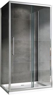 Душевой уголок ABBER Schwarzer Diamant AG30170H-S90-S90 170x90см хром