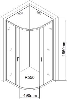 Душевой уголок Aquanet SE-800Q 270062 80x80 см профиль хром стекло прозрачное